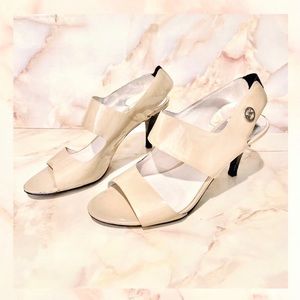 summer sandals michael kors nude patent sling back heels 6.5